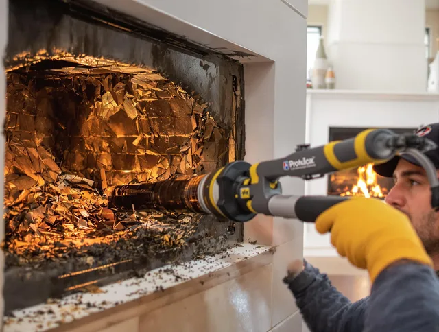 Professional chimney cleaning by Medway Chimney Sweep in Medway, MA
