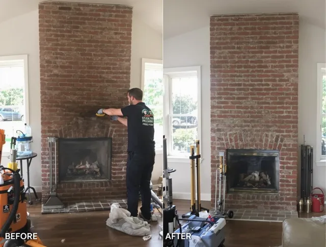 Finished chimney sweeping service by Medway Chimney Sweep in Medway, MA
