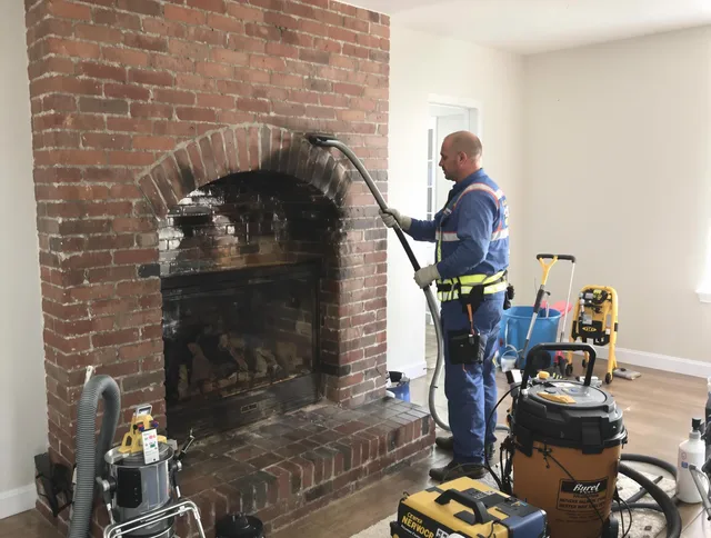 Medway Chimney Sweep expert performing detailed chimney sweep in Medway, MA