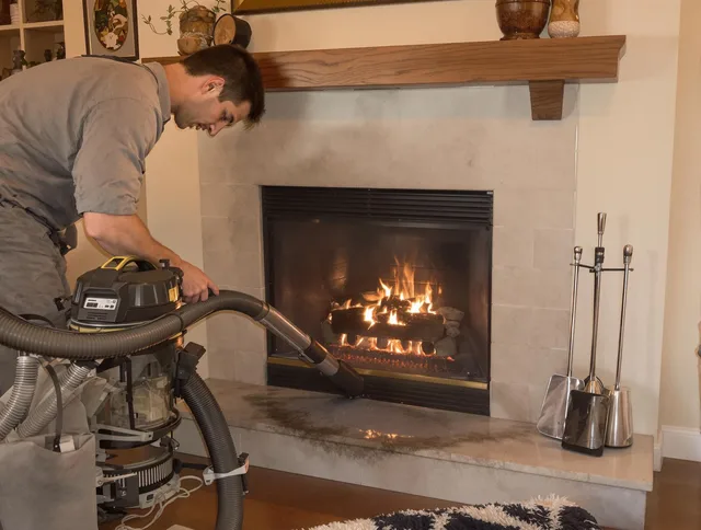 Routine fireplace upkeep by Medway Chimney Sweep in Medway, MA