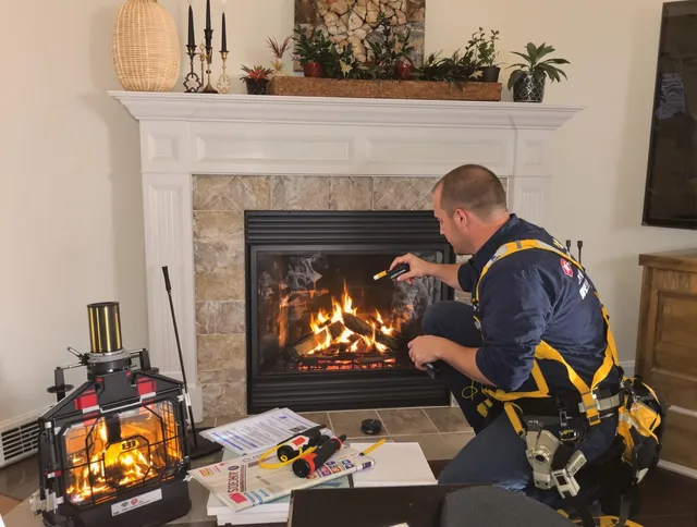 Safety-focused fireplace inspection by Medway Chimney Sweep in Medway, MA