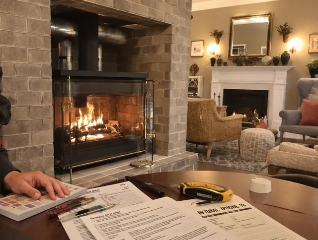 Medway Chimney Sweep verifying fireplace safety measures in Medway, MA